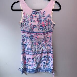 Lilly Pulitzer Sleeveless Tropical Dress Lavender, Pink, Blue - Size 00